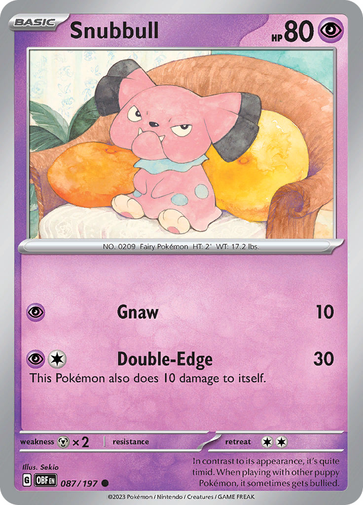 Snubbull (087/197) [Scarlet & Violet: Obsidian Flames] | Game Master's Emporium (The New GME)