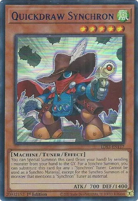 Quickdraw Synchron (Blue) [LDS3-EN117] Ultra Rare | Game Master's Emporium (The New GME)