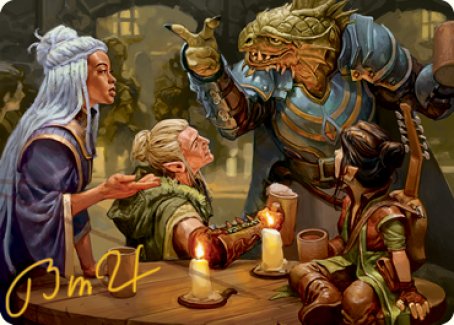 You Meet in a Tavern Art Card (Gold-Stamped Signature) [Dungeons & Dragons: Adventures in the Forgotten Realms Art Series] | Game Master's Emporium (The New GME)