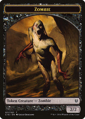 Zombie // Worm Double-Sided Token [Commander 2016 Tokens] | Game Master's Emporium (The New GME)