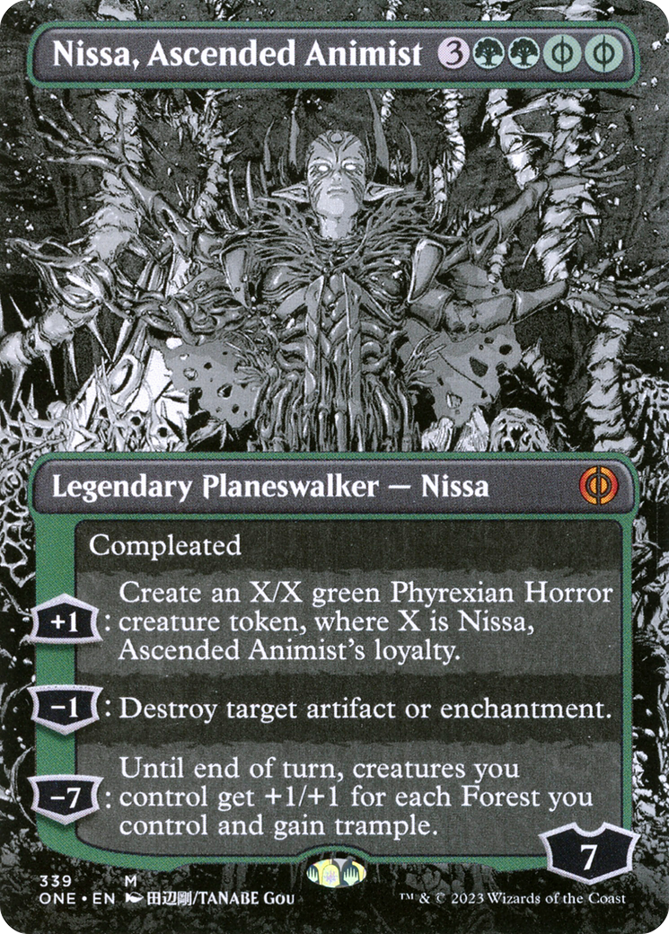 Nissa, Ascended Animist (Borderless Manga) [Phyrexia: All Will Be One] | Game Master's Emporium (The New GME)