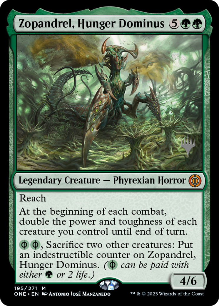 Zopandrel, Hunger Dominus (Promo Pack) [Phyrexia: All Will Be One Promos] | Game Master's Emporium (The New GME)