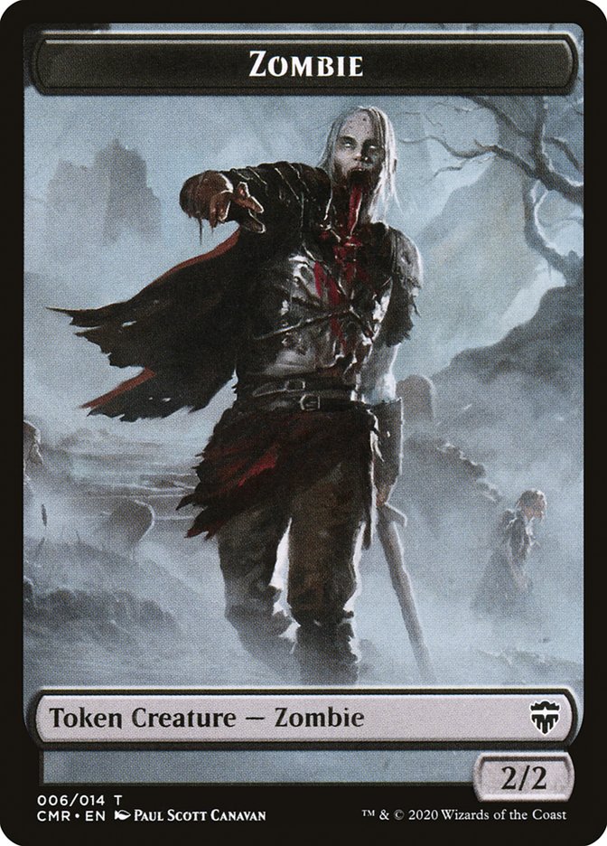 Horror // Zombie Double-Sided Token [Commander Legends Tokens] | Game Master's Emporium (The New GME)