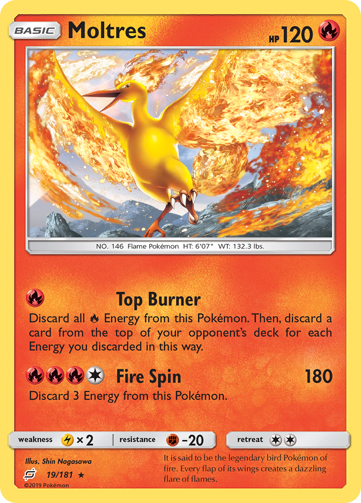 Moltres (19/181) [Sun & Moon: Team Up] | Game Master's Emporium (The New GME)