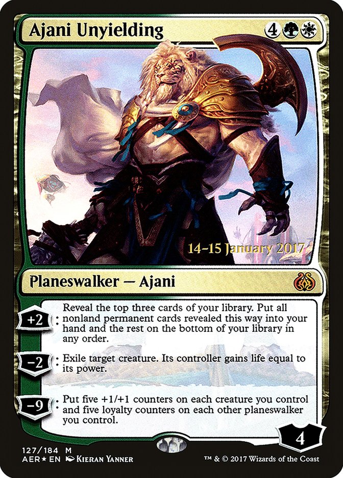 Ajani Unyielding [Aether Revolt Prerelease Promos] | Game Master's Emporium (The New GME)