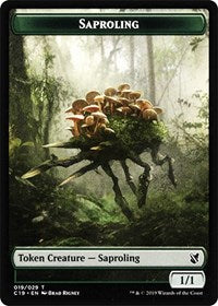 Saproling // Morph Double-Sided Token [Commander 2019 Tokens] | Game Master's Emporium (The New GME)