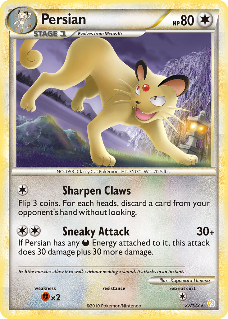 Persian (27/123) [HeartGold & SoulSilver: Base Set] | Game Master's Emporium (The New GME)
