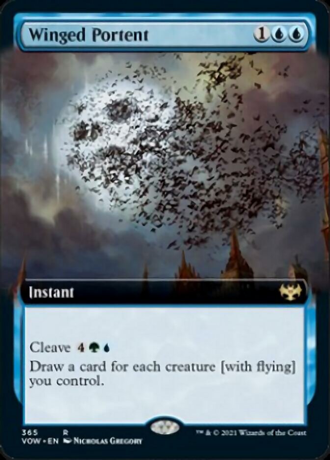 Winged Portent (Extended Art) [Innistrad: Crimson Vow] | Game Master's Emporium (The New GME)