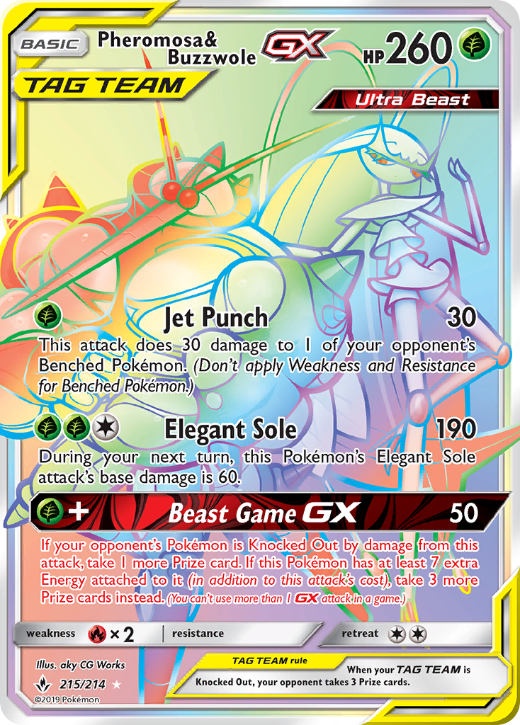 Pheromosa & Buzzwole GX (215/214) [Sun & Moon: Unbroken Bonds] | Game Master's Emporium (The New GME)