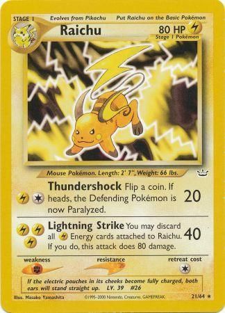 Raichu (21/64) [Neo Revelation Unlimited] | Game Master's Emporium (The New GME)