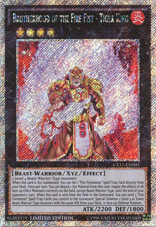 Brotherhood of the Fire Fist - Tiger King [CT11-EN001] Secret Rare | Game Master's Emporium (The New GME)
