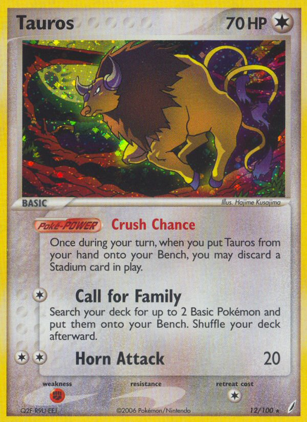 Tauros (12/100) [EX: Crystal Guardians] | Game Master's Emporium (The New GME)