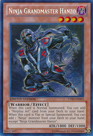 Ninja Grandmaster Hanzo [CT09-EN003] Secret Rare | Game Master's Emporium (The New GME)