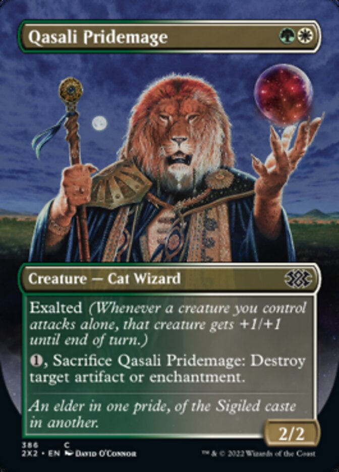 Qasali Pridemage (Borderless Alternate Art) [Double Masters 2022] | Game Master's Emporium (The New GME)