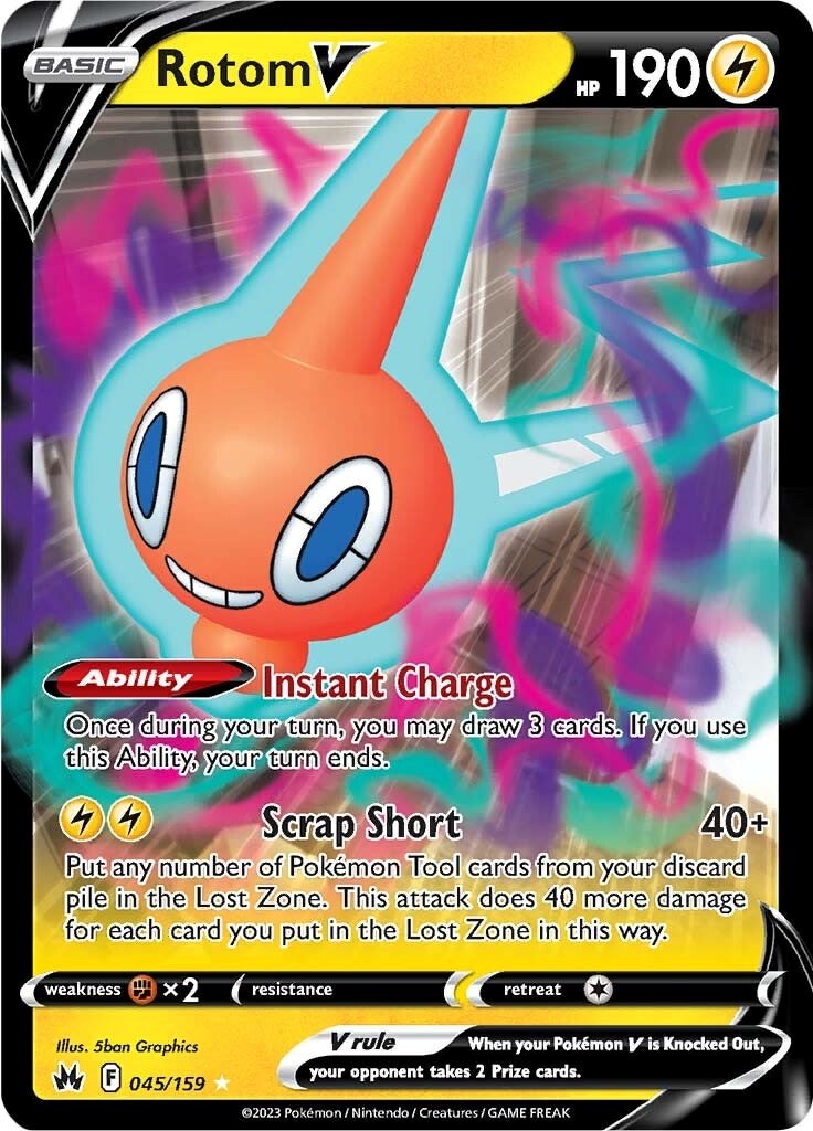 Rotom V (045/159) [Sword & Shield: Crown Zenith] | Game Master's Emporium (The New GME)