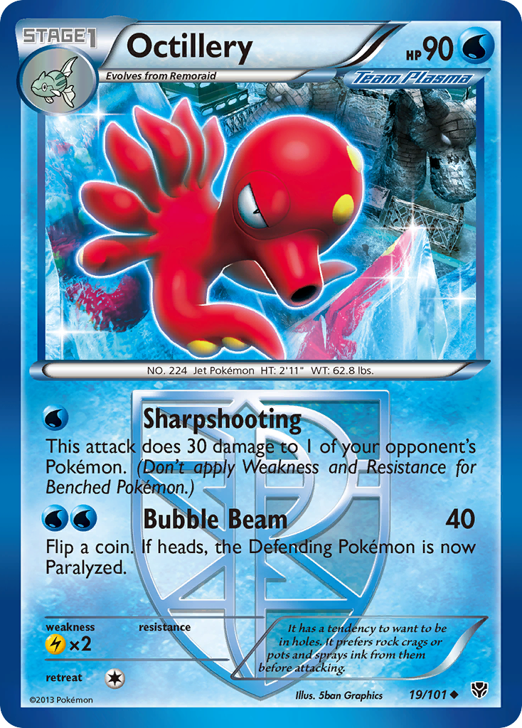 Octillery (19/101) [Black & White: Plasma Blast] | Game Master's Emporium (The New GME)