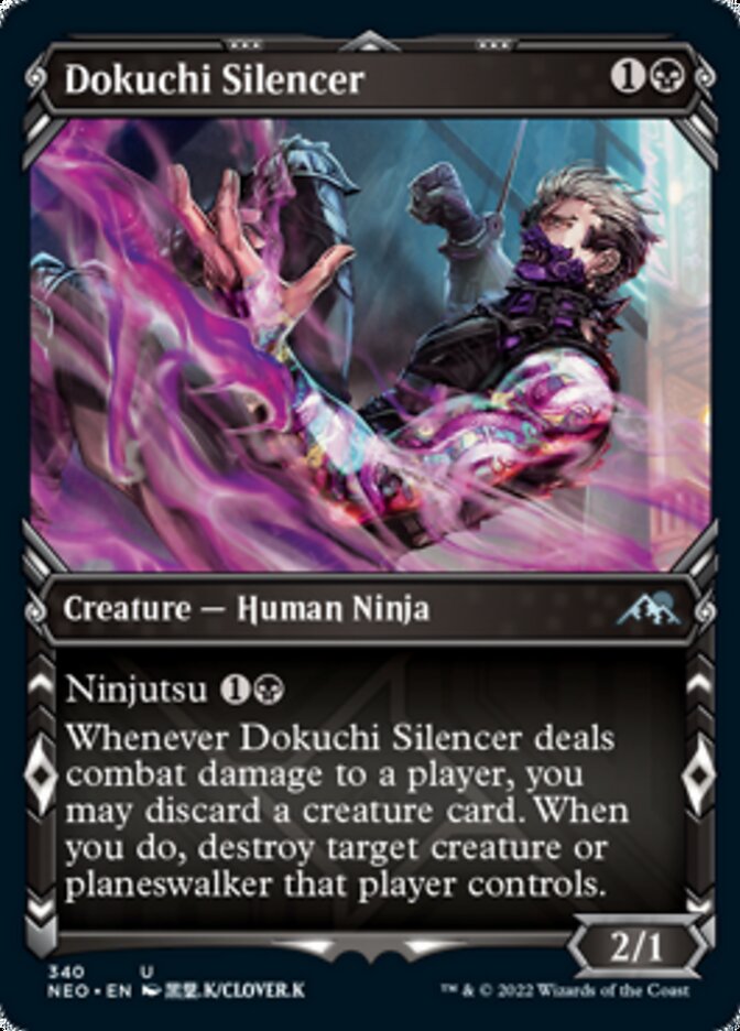 Dokuchi Silencer (Showcase Ninja) [Kamigawa: Neon Dynasty] | Game Master's Emporium (The New GME)