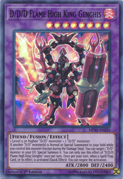 D/D/D Flame High King Genghis [MP19-EN229] Super Rare | Game Master's Emporium (The New GME)
