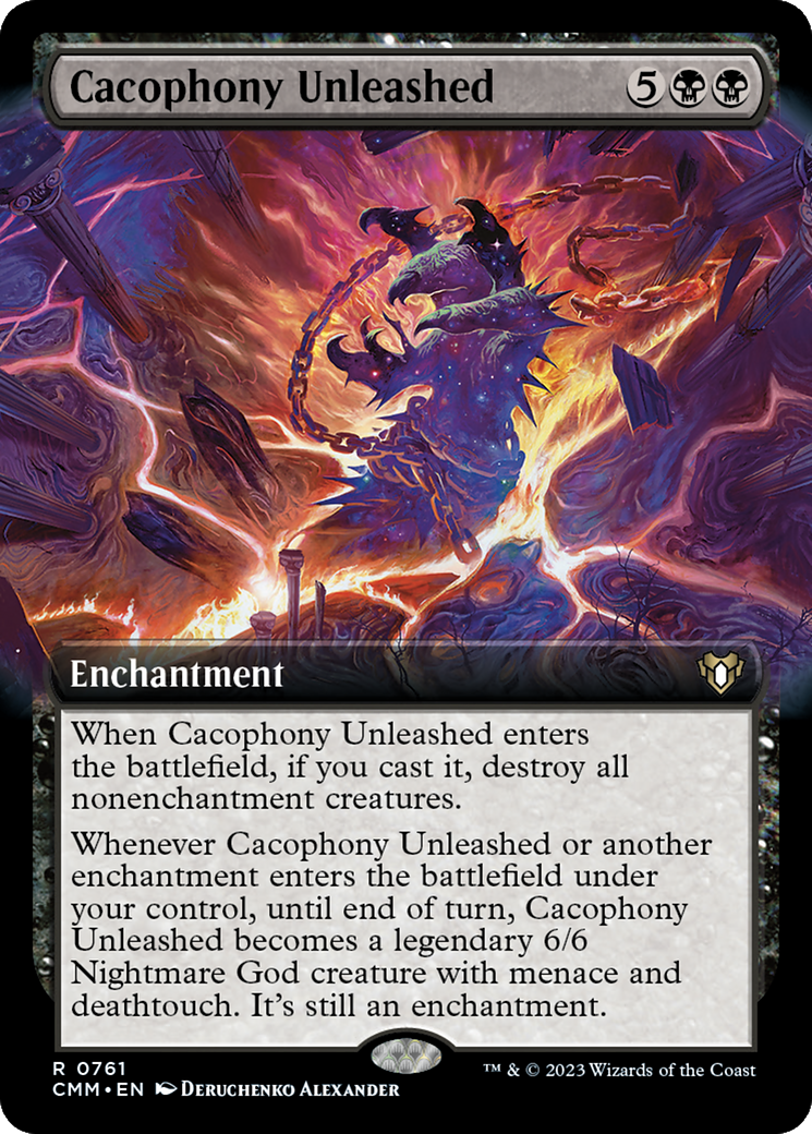 Cacophony Unleashed (Extended Art) [Commander Masters] | Game Master's Emporium (The New GME)