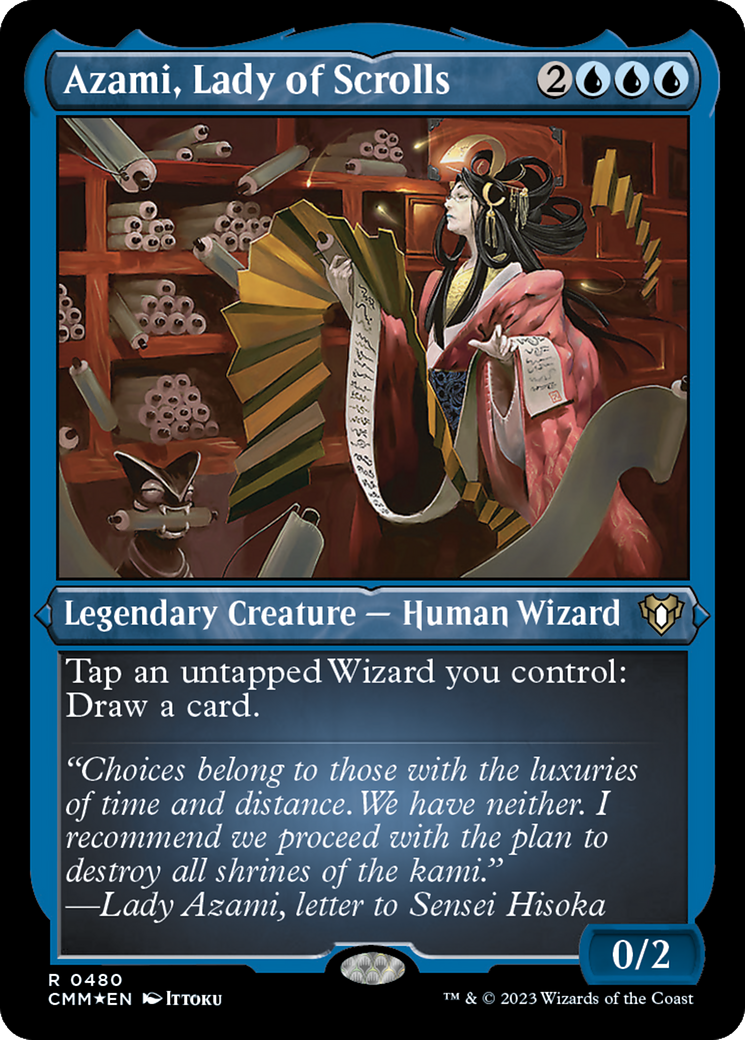 Azami, Lady of Scrolls (Foil Etched) [Commander Masters] | Game Master's Emporium (The New GME)