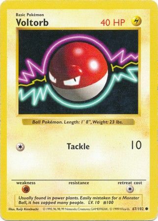 Voltorb (67/102) [Base Set Shadowless Unlimited] | Game Master's Emporium (The New GME)