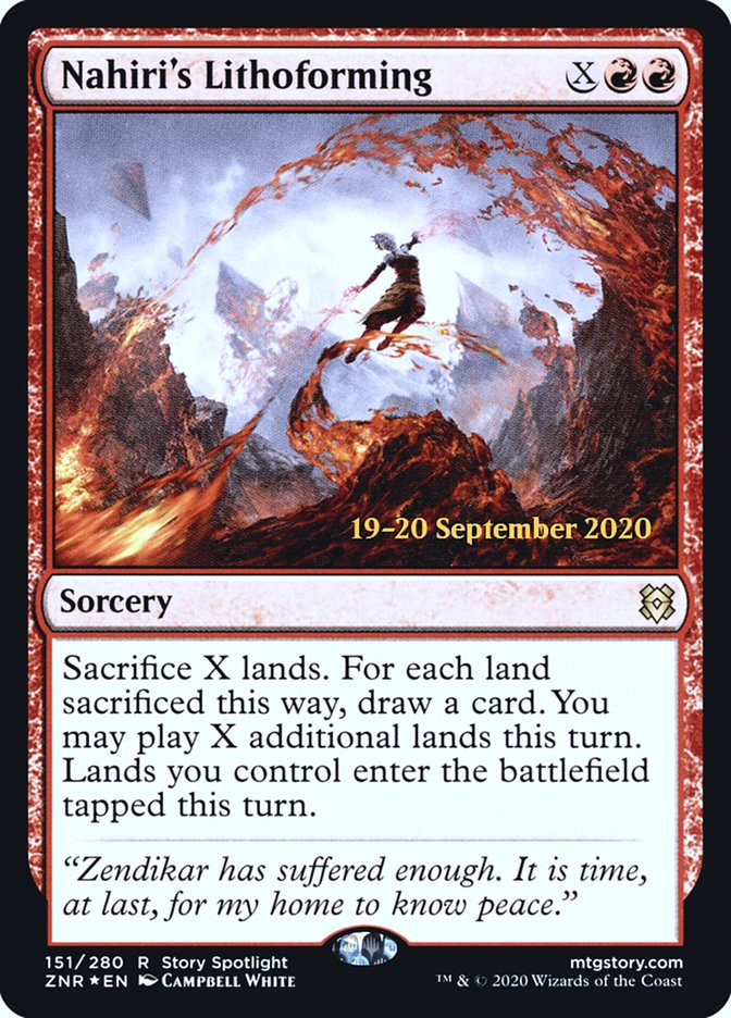 Nahiri's Lithoforming [Zendikar Rising Prerelease Promos] | Game Master's Emporium (The New GME)