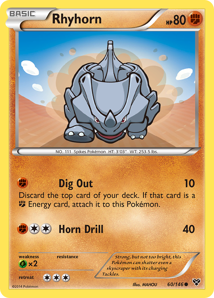 Rhyhorn (60/146) [XY: Base Set] | Game Master's Emporium (The New GME)