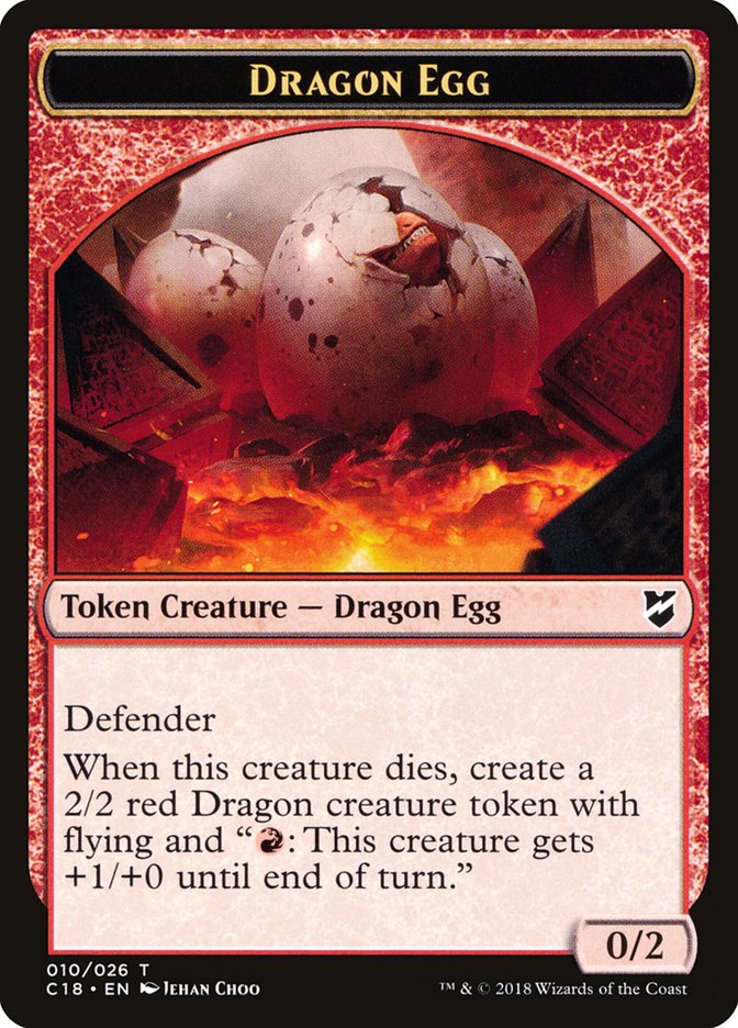 Dragon Egg Token [Commander 2018 Tokens] | Game Master's Emporium (The New GME)