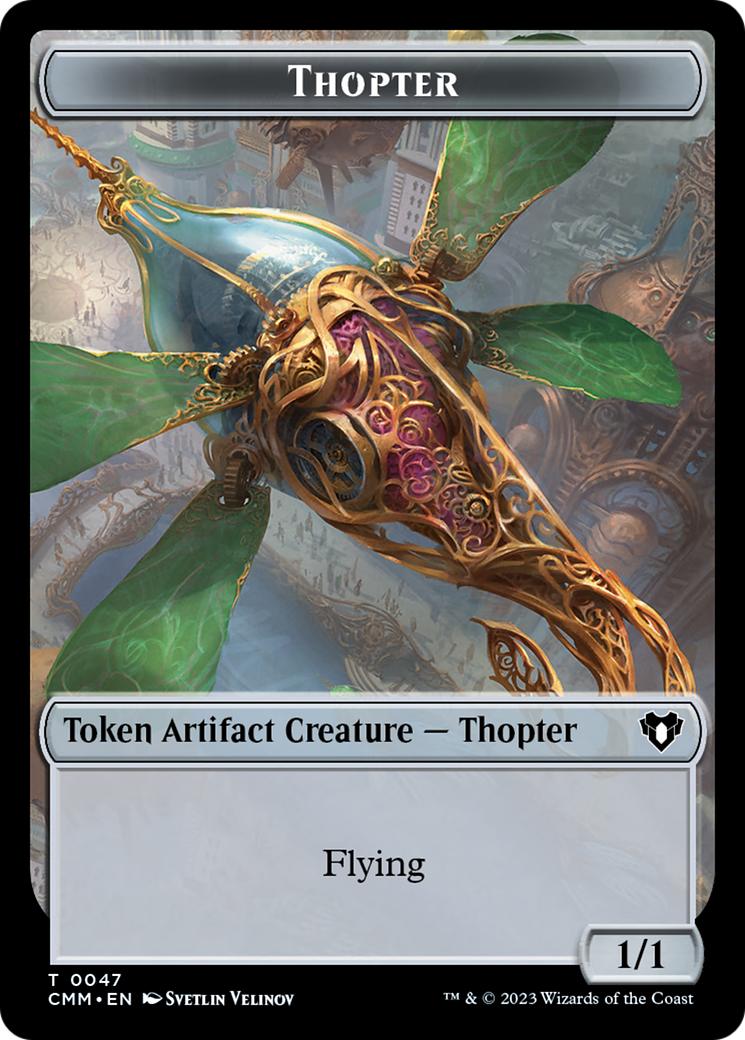 Thopter // Construct (0074) Double-Sided Token [Commander Masters Tokens] | Game Master's Emporium (The New GME)