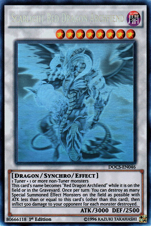 Scarlight Red Dragon Archfiend (Ghost) [DOCS-EN046] Ghost Rare | Game Master's Emporium (The New GME)