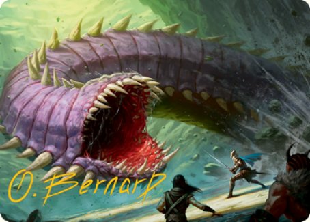 Purple Worm Art Card (Gold-Stamped Signature) [Dungeons & Dragons: Adventures in the Forgotten Realms Art Series] | Game Master's Emporium (The New GME)