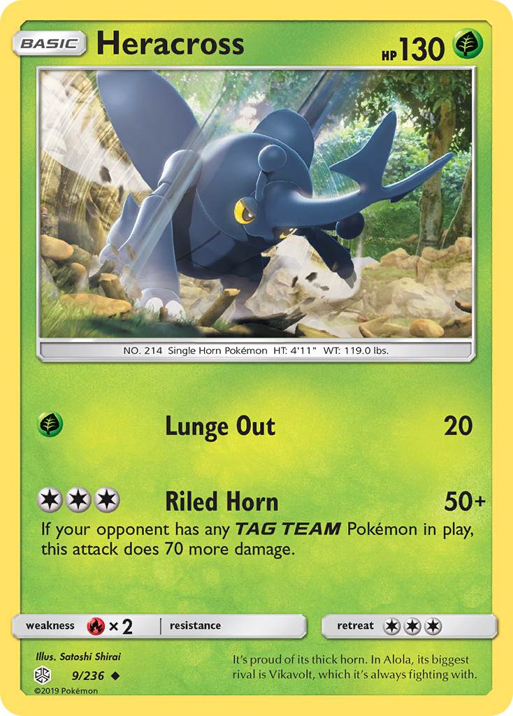Heracross (9/236) [Sun & Moon: Cosmic Eclipse] | Game Master's Emporium (The New GME)