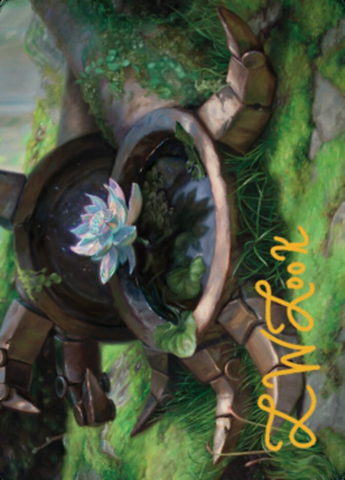 Timeless Lotus Art Card (Gold-Stamped Signature) [Dominaria United Art Series] | Game Master's Emporium (The New GME)