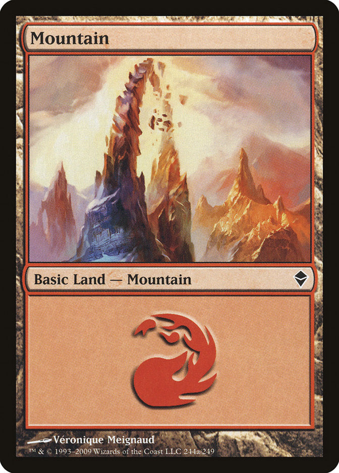 Mountain (244a) [Zendikar] | Game Master's Emporium (The New GME)