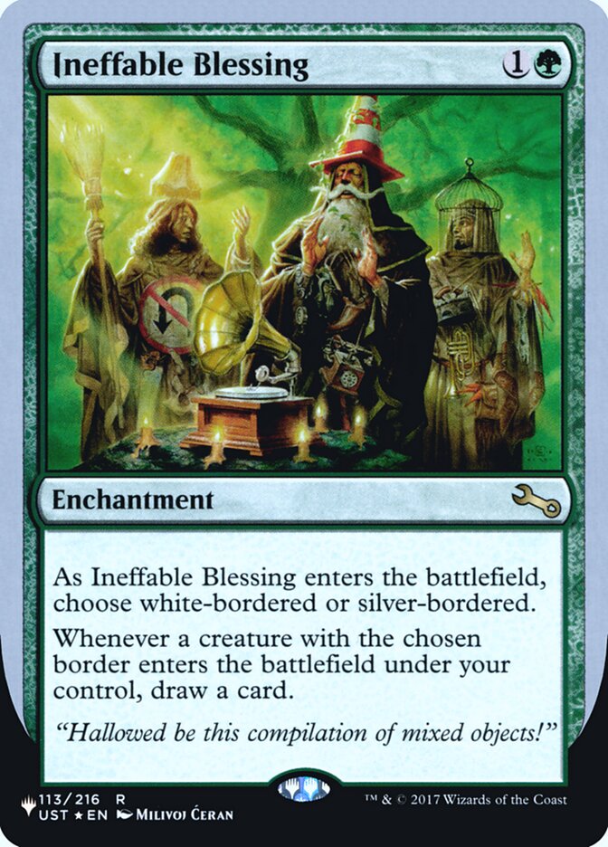 Ineffable Blessing (Bordered) (Unfinity Foil Edition) [The List] | Game Master's Emporium (The New GME)