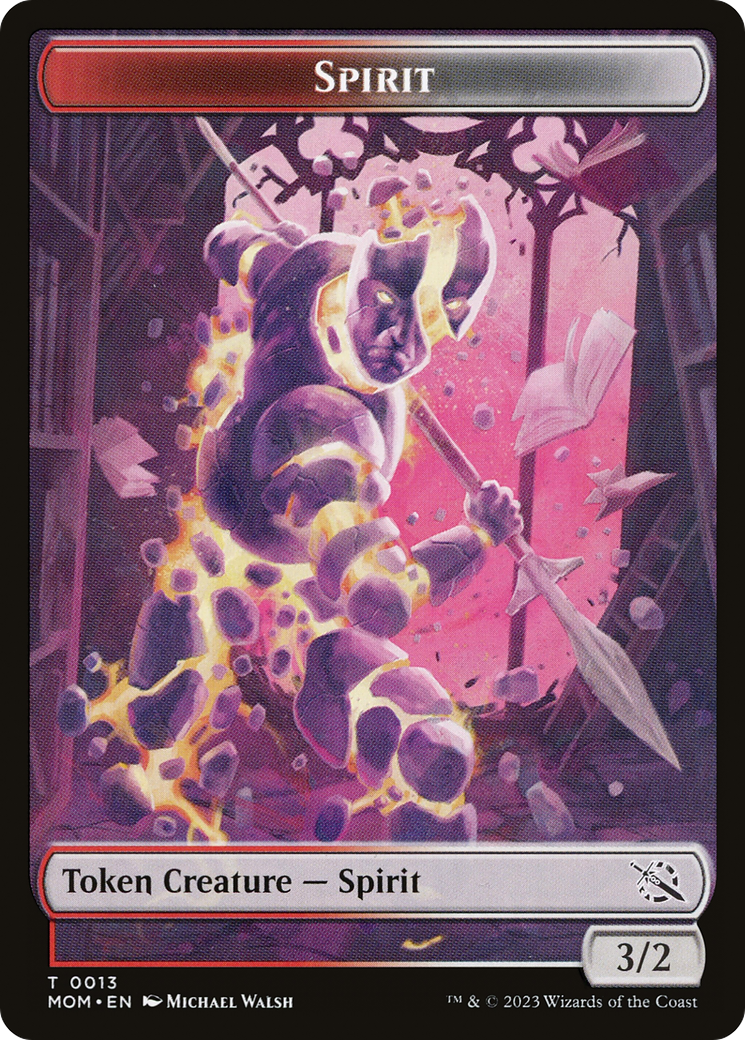 Monk // Spirit (13) Double-Sided Token [March of the Machine Tokens] | Game Master's Emporium (The New GME)
