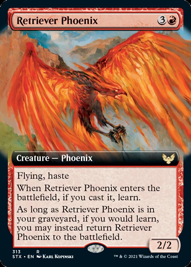 Retriever Phoenix (Extended Art) [Strixhaven: School of Mages] | Game Master's Emporium (The New GME)