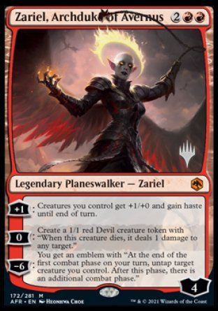 Zariel, Archduke of Avernus (Promo Pack) [Dungeons & Dragons: Adventures in the Forgotten Realms Promos] | Game Master's Emporium (The New GME)