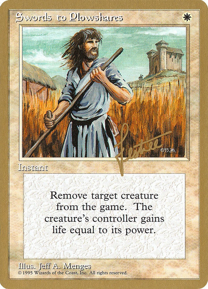 Swords to Plowshares (Bertrand Lestree) [Pro Tour Collector Set] | Game Master's Emporium (The New GME)