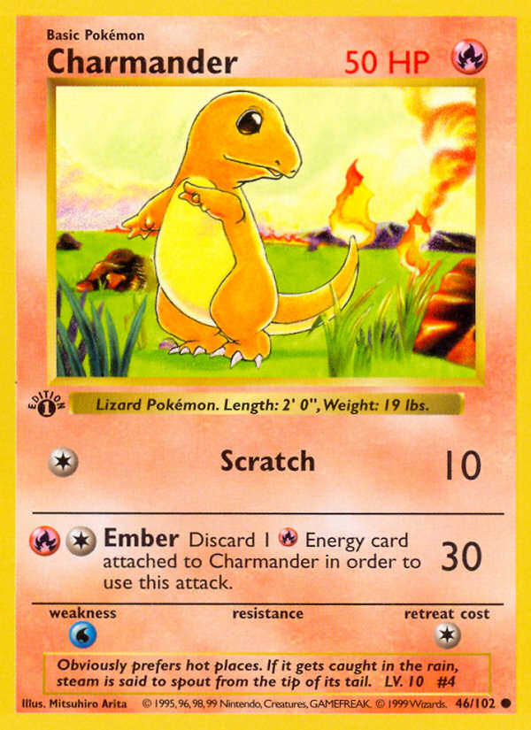 Charmander (46/102) (Shadowless) [Base Set 1st Edition] | Game Master's Emporium (The New GME)