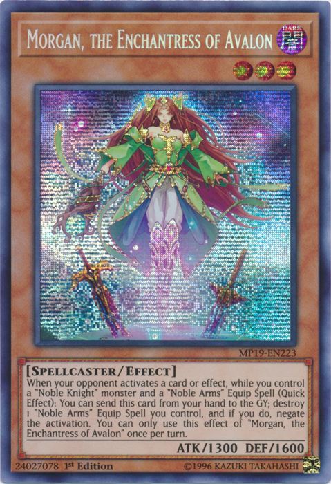 Morgan, the Enchantress of Avalon [MP19-EN223] Prismatic Secret Rare | Game Master's Emporium (The New GME)