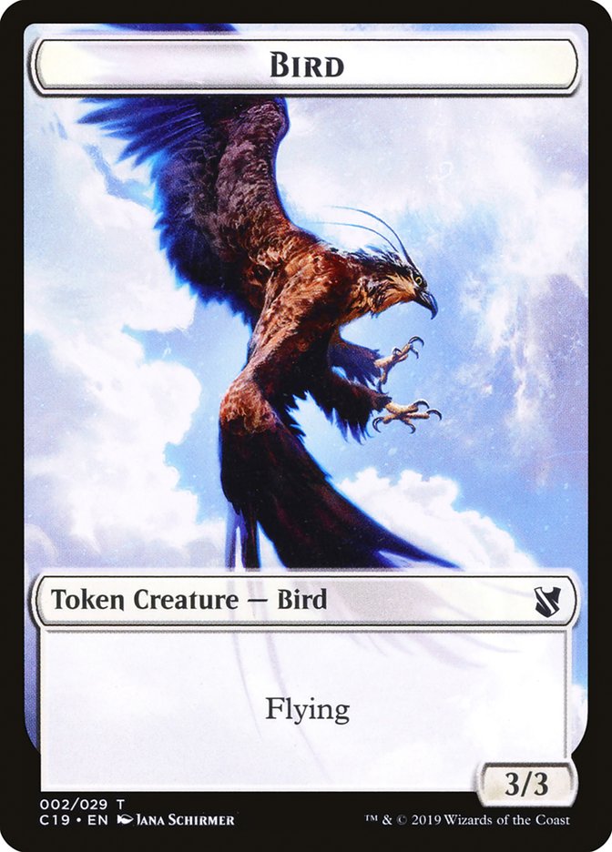 Bird Token (002/029) [Commander 2019 Tokens] | Game Master's Emporium (The New GME)