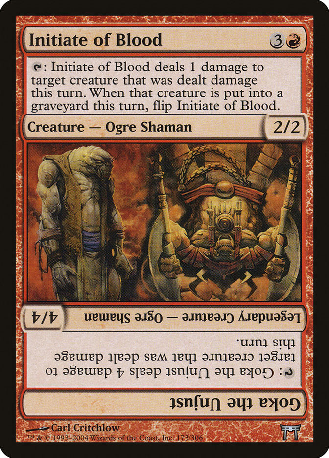 Initiate of Blood // Goka the Unjust [Champions of Kamigawa] | Game Master's Emporium (The New GME)