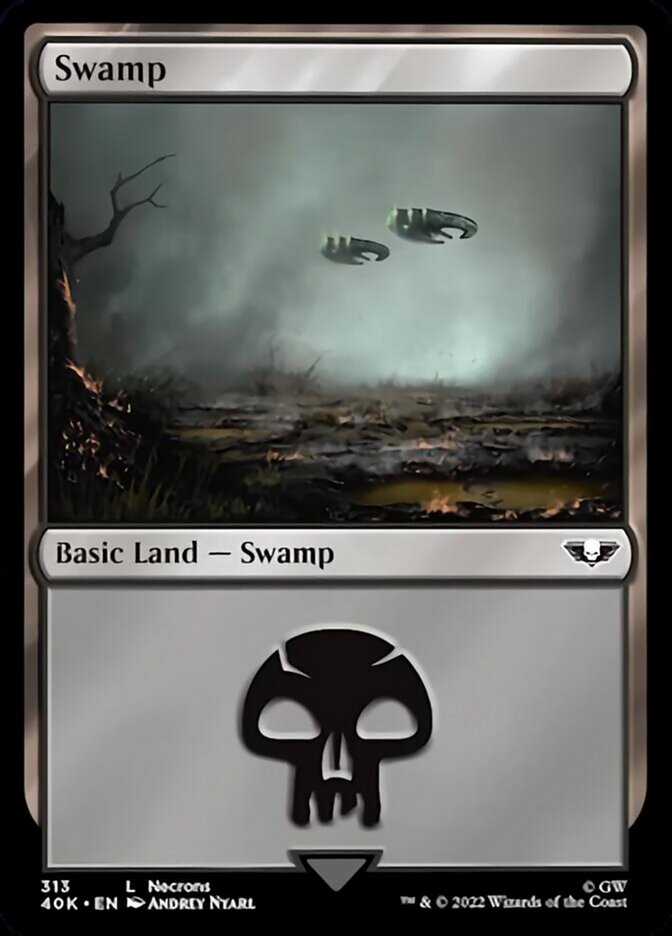 Swamp (313) (Surge Foil) [Warhammer 40,000] | Game Master's Emporium (The New GME)