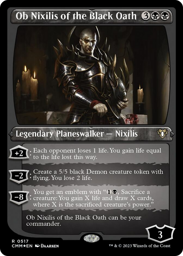 Ob Nixilis of the Black Oath (Foil Etched) [Commander Masters] | Game Master's Emporium (The New GME)