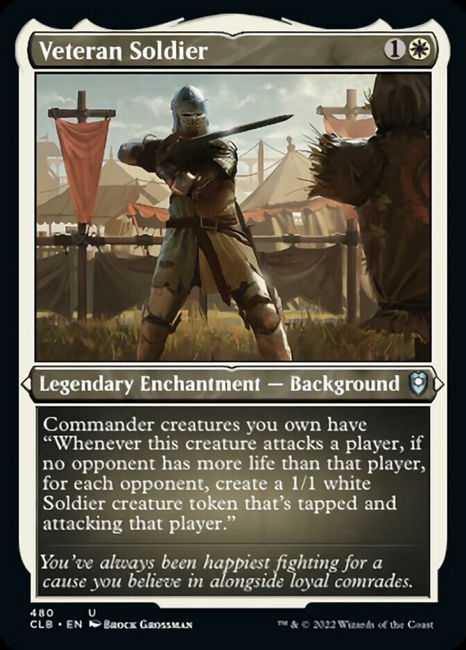 Veteran Soldier (Foil Etched) [Commander Legends: Battle for Baldur's Gate] | Game Master's Emporium (The New GME)