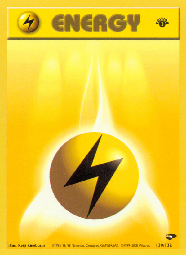 Lightning Energy (130/132) [Gym Challenge 1st Edition] | Game Master's Emporium (The New GME)