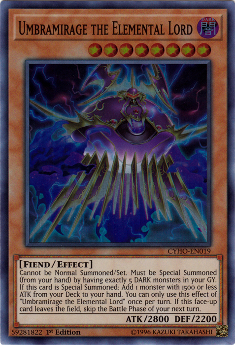 Umbramirage the Elemental Lord [CYHO-EN019] Super Rare | Game Master's Emporium (The New GME)