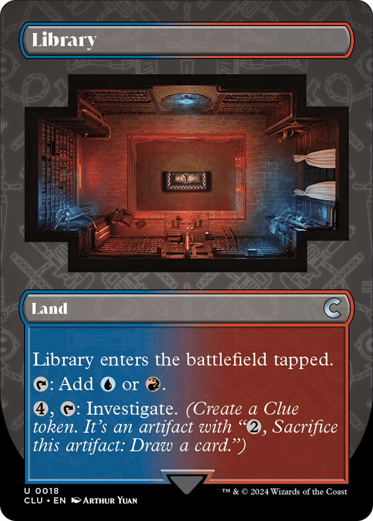 Library (Borderless) [Ravnica: Clue Edition] | Game Master's Emporium (The New GME)