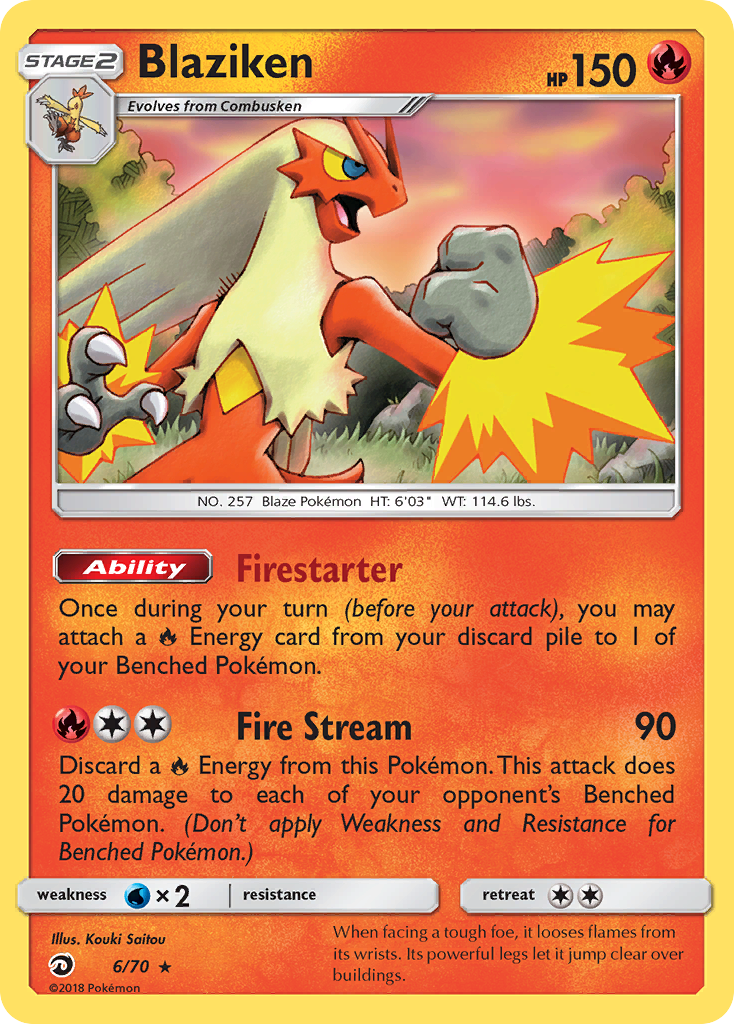 Blaziken (6/70) [Sun & Moon: Dragon Majesty] | Game Master's Emporium (The New GME)